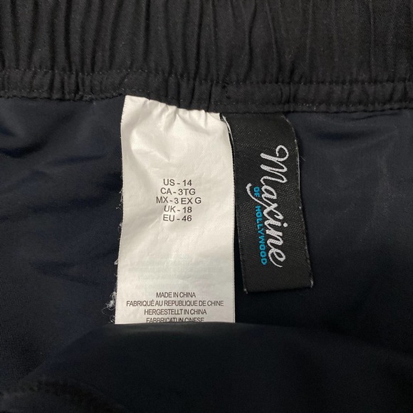 Maxine Of Hollywood Swim Skirt Black Swimwear Size 14 - Picture 6 of 8